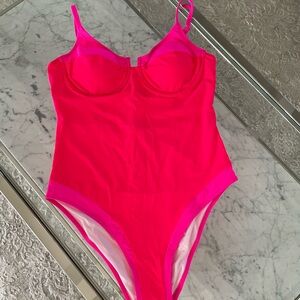 Women’s XL hot pink one piece bathing suit